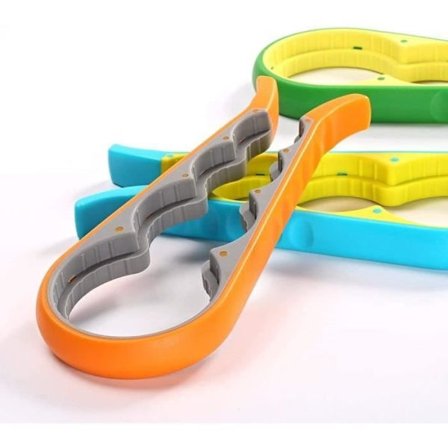 4-i-1 Multifunksjonell Krukkeåpner - Oransje - Ergonomisk - Moderne Design - PP + TPR
