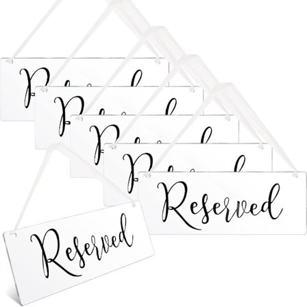 6 stk Reserverte skilt for bryllupsstoler Reserverte stolskilt