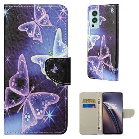 Wonderland OnePlus Nord 2 5G Läppäkotelo - Beautiful Perhonen