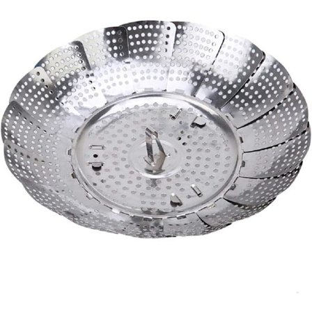 Lotus Dampkurv i Rustfritt Stål, Sammenleggbar Grønnsaksdamper