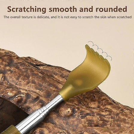 1 stk. Udtrækkelig Hackle Rygkløer Teleskopisk Kløende Rygkløer Massager Rygskraber