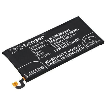 Batteri for SmartPhone, Mobil for Samsung Galaxy S6, SM-G920F, SM-G920 og andre.