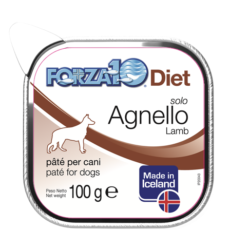 Forza10 Solo Diet Agnello Paté Per Cani Adulti Vaschetta 100g