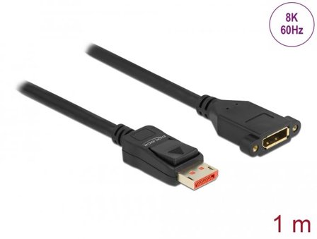 Delock DisplayPort-forlengelseskabel - DisplayPort til DisplayPort - 1 m