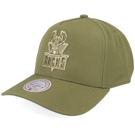 Mitchell & Ness - NBA Groen adjustable Cap - Milwaukee Bucks Fashion Pro Hwc Olive A-Frame Adjustable @ Hatstore