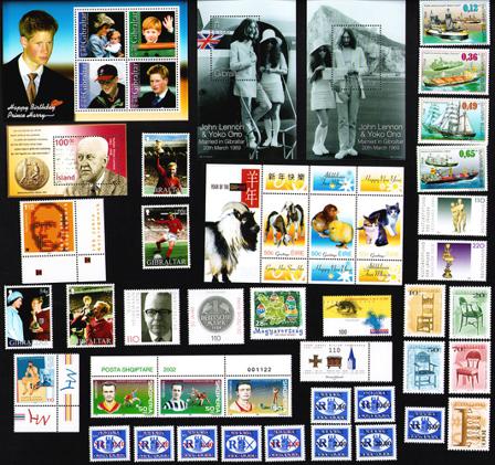 Albanien, Bulgarien, Kroatien, Tyskland, Ungarn, Island, Irland - Frimærkep