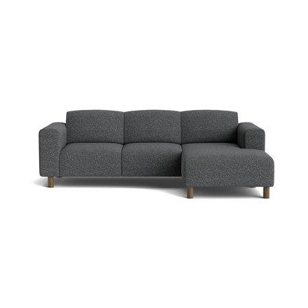 Toledo chaiselong sofa, højrevendt - Puente Grå/blå - 238x152x78 - Sofa, chaiselong