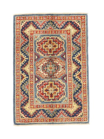 Kazak Fine Vloerkleed Handgeknoopt 61X89 Bruin/Donkerrood Afghanistan
