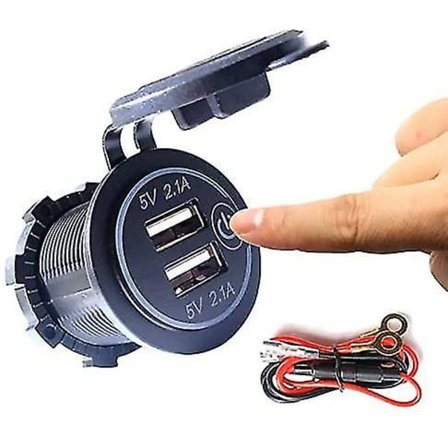 IC Dubbel USB-laddare, dubbel 5V / 4,2A USB-billaddare