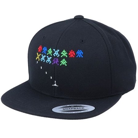 Gamerz - Svart snapback Keps - Invasion From Space Black Snapback @ Hatstore