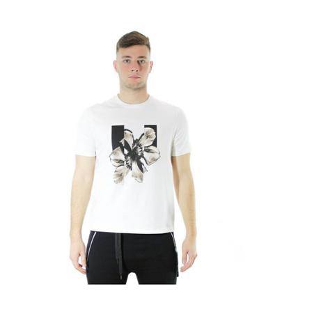 Neil Barrett Flower T -shirt Hvid, Herre T-shirts