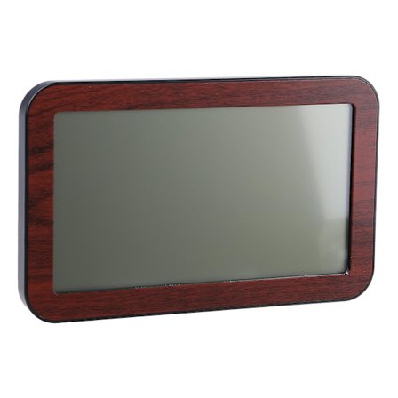 Digital veggklokke med temperatur- og fuktighetsvisning, ukedag, dato og alarmklokke (FMY)