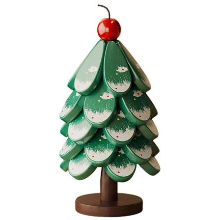 Sett med 5 treunderlag og coasters formet som juletre - Varmebestandig sett med treformede underlag for varme retter og juledekor