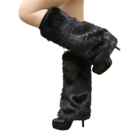 Nye Opgraderede Dame Støvlemanchetter Fluffy Bløde Pelsede Faux Pels Benvarmere Støvleoverdele