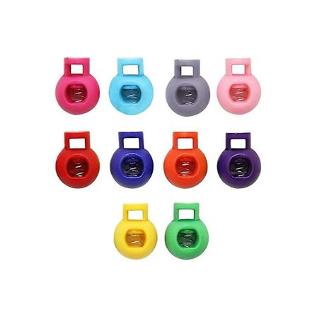 Jousikiinnikkeet, narukiinnikkeet, muoviset kiristysstoppereita, pyöreät kaksoisreikäpäät, jousikiinnikkeet, liukukiinnikkeet, retkeilyyn, vaellukseen