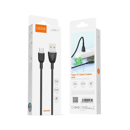 USB-A till USB-C Kabe snabbladdning 120CM