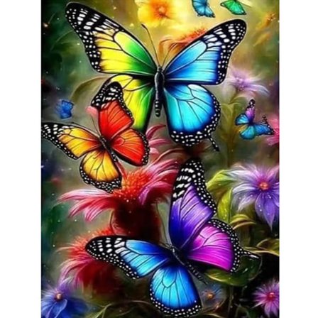5D Diamant Maleri Dyr Sommerfugl Fuld Diamant Broderi Blomst Korssting Hjem Indretning Kunst Håndlavet Gave