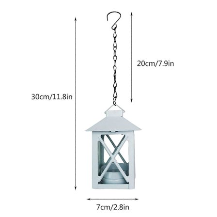 WinysinRetro Hängande Smidesjärn Ljusstake Europeisk Stil Romantisk Hängande Lampa Dekoration Ljusstake[D]