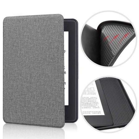 6,8 tommer E-Reader Folio Cover 11th Gen Protective Shell GRÅ
