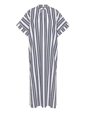 Os Striped Caftan Dress Dresses Shirt Dresses White GANT