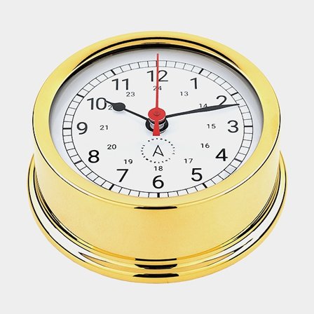 Reloj náutico Autonautic Atlantic R95D, Ø70/95 mm, latón chapado en oro