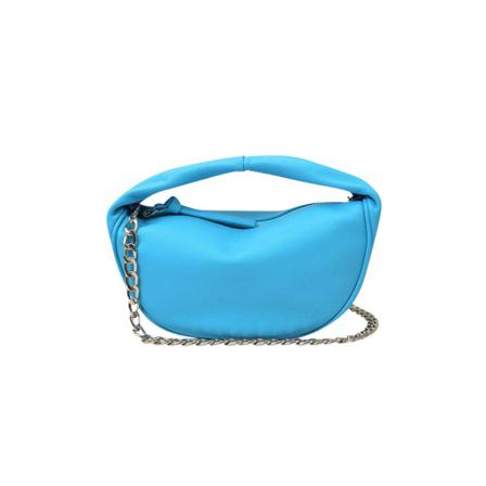 By Far, Baby Cush Bag in Leather Niebieski, Kobieta, Rozmiar: ONE Size
