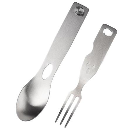 Retkeilyruokailuvälinesarja Set Irrotettava ruostumaton teräs kotimatkoille