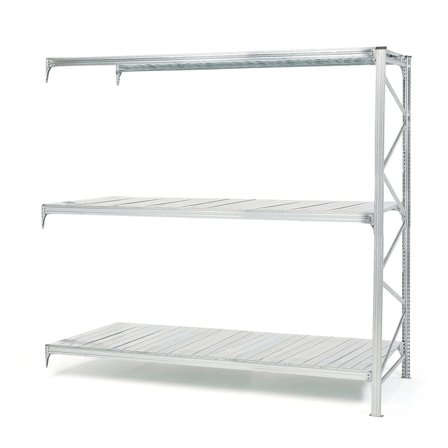 Universalreol påbyggseksjon, 2500x2705x1000 mm med 3 stk stålhyller