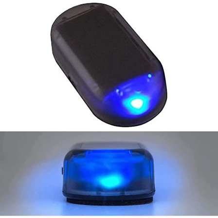 Ny LED-billa larmljus, solcellsdrivet billa larm (blå)