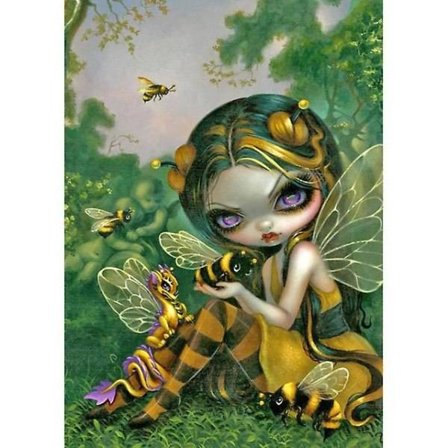 IC DIY 5D mosaik harts stora ögon flicka full rund borr diamant