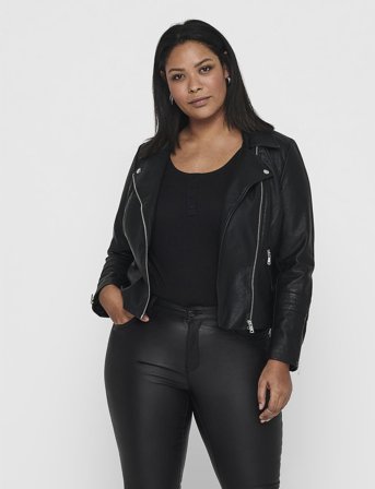 ONLY Carmakoma Caremmy Faux Leather Biker Noos - Black - 50