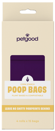 Petgood kompostoituvat kakkapussit 60 kpl