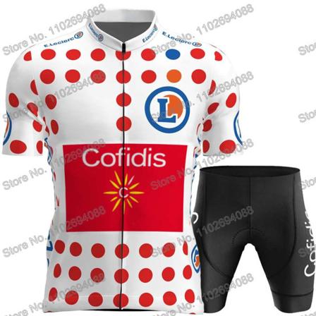 Cofidis Team 2023 Frankrig TDF Cykeltrøje Herresæt Cykeltøj Sommer Road Race Cykelskjortedragt MTB Cykel Bib Shorts 7 M