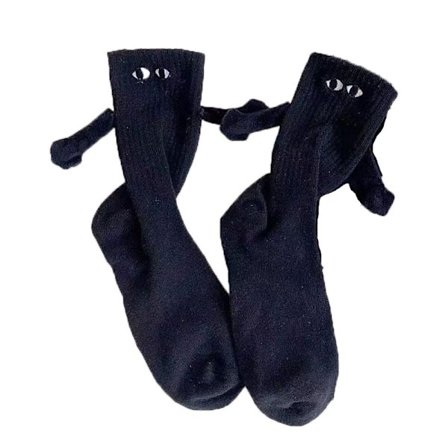 Sjovt Par Holder Sokker Holder Hænder Sok SORT MED