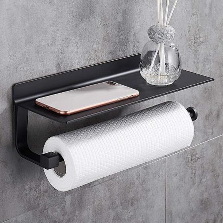 Papirhåndkleholder Kjøkken Tilbehør Veggmontert Dispensere 33cm, Aluminium, Matt Finish, Kjøkkenpapirholder Sølv