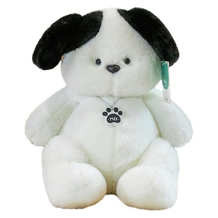 Mjuk och gosig grön anka plyschleksak kudde för husdjur - perfekt för säng, soffa, soffa och vardagsrum(Vit hund)