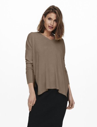 ONLY Onlamalia Ls V-Neck Cc Knt - Beige - XS