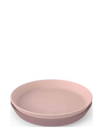 Kiddish Plate 2-Pack Elphee Home Meal Time Plates & Bowls Plates Pink D By Deer