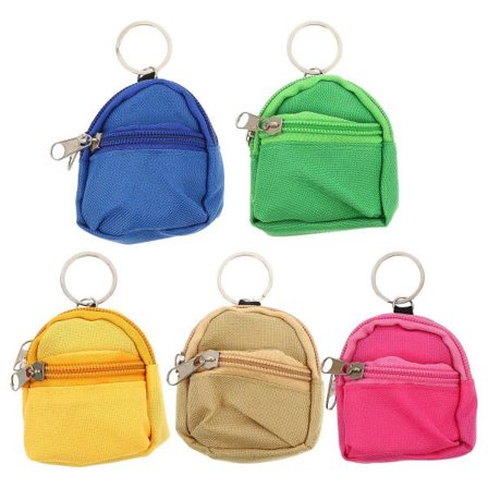 5 st Mini Ryggsäck Myntväskor Hängen Bytsväskor Nyckelringar (slumpmässig färg) IC