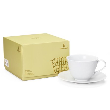 Rörstrand Swedish Grace tekop med underkop 45 cl, sne - Snehvid | KitchenOne