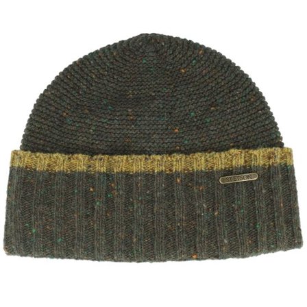 Stetson - Grön cuff Beanie - Beanie Donegal Wool Olive Cuff @ Hatstore