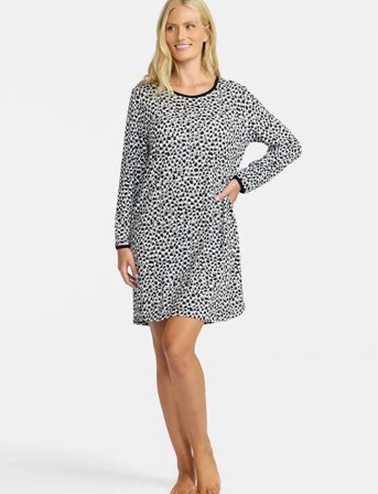 Damella of Sweden Nightdress Long Sl - Black - S