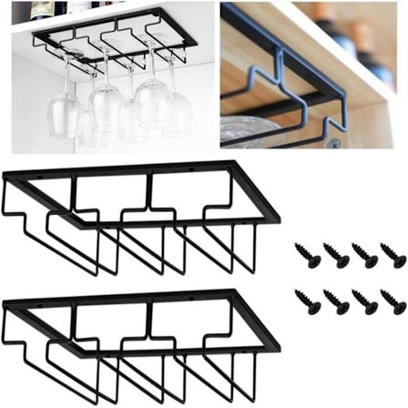 1 stk Vin Glassholder Under Skap Kopper Holder Hylle Glass