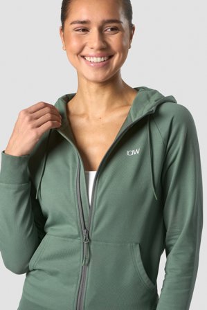 ICANIWILL - Activity Zip Hoodie Wmn Dark Sage Green - Dames - sportkleding van ICIW