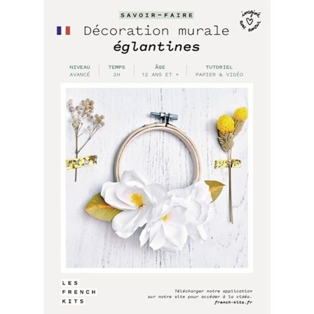 Kit DIY Pappersblommor - Franska Kit - Nyponrosor - Vit - Inomhusdekoration - Blandat