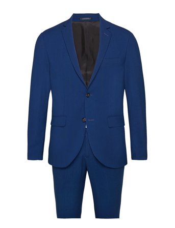 Lindbergh Plain Mens Suit - Normal Length - Blue - 56