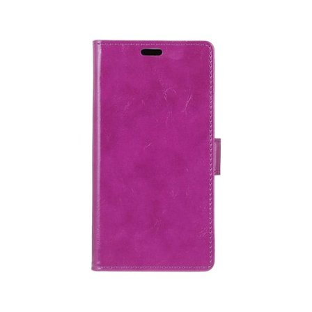 HTC 10 Evo Hullu Hevonen Nahkakotelo Lompakko - Violetti