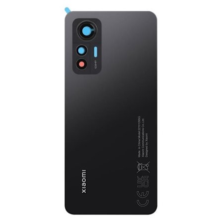 Ersättningsglas bak till Xiaomi 12 Lite - AVIZAR - Mörkgrå - Svart - Vikt: 0 g