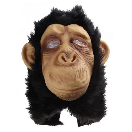 Nyhet Apemaske Skummel Dyr Sjimpanse Gorilla Hodemaske Halloweenfest Kostyme Dekorasjon Cosplay Rekvisitter