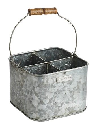 Humdakin Iron Bucket Square - Silver - ONE SIZE